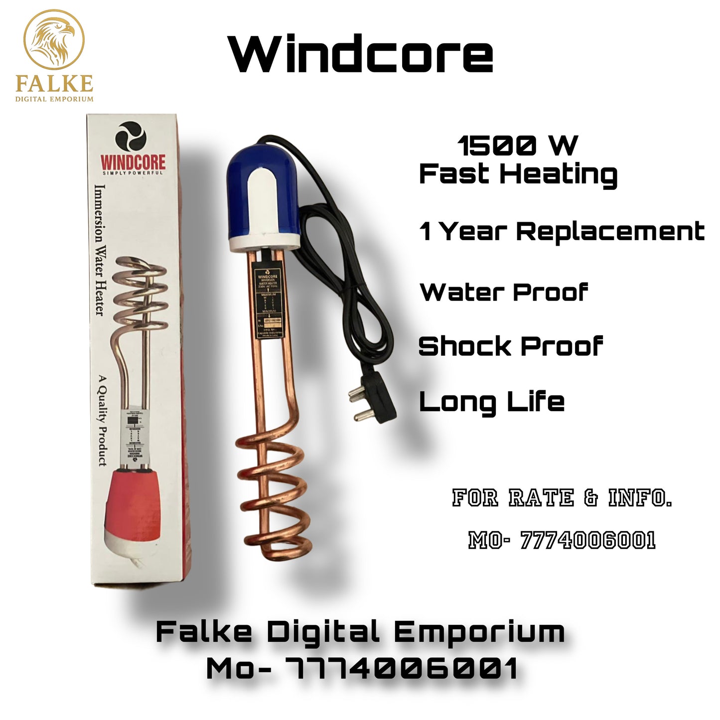 Immersion Water Heater 1500W