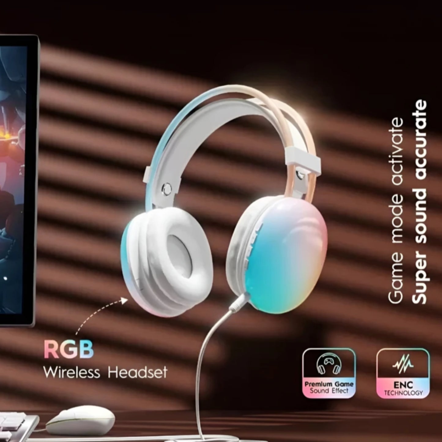 Neon RGB Wireless Headphone