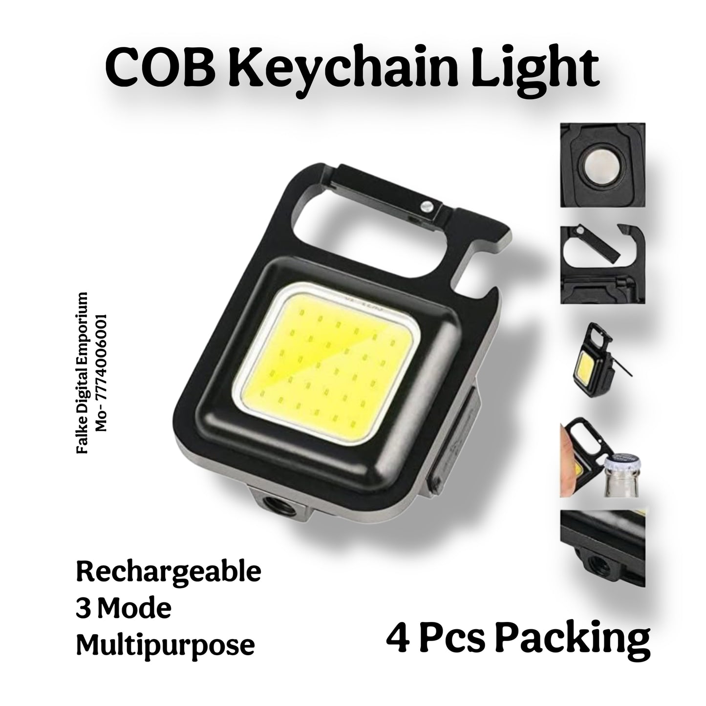 COB Keychain Light (4 Pcs)