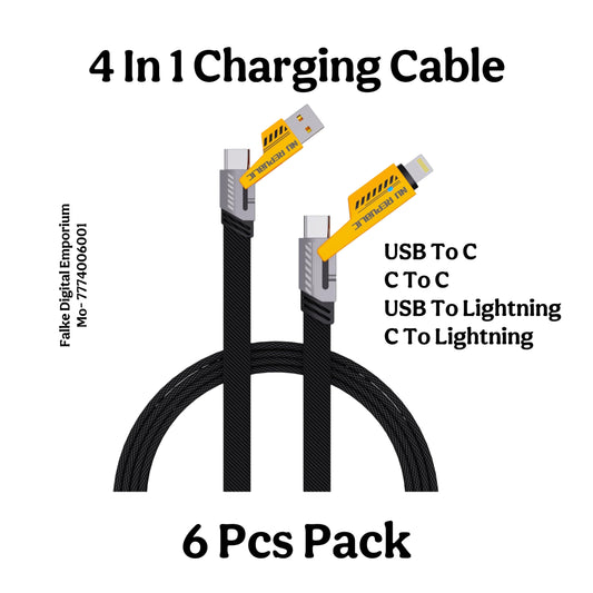 4 In 1 Charging Cable (6 Pcs)